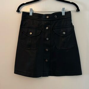 Frnch Paris Leather A-line skirt